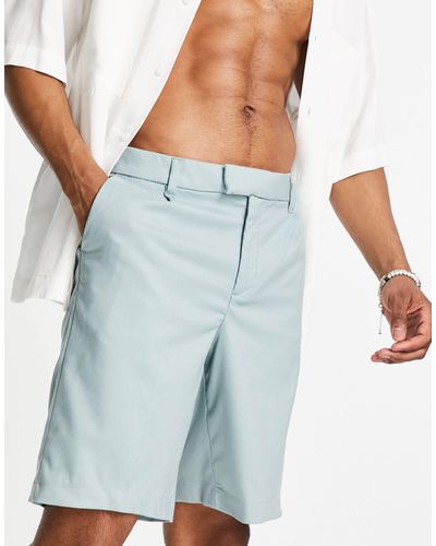 New Look Relaxed Fit Smart Shorts - Blue