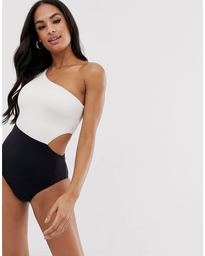 Seafolly One Shoulder Swimsuit - White