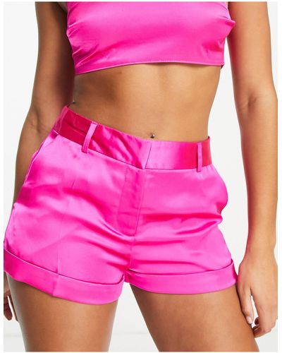 AsYou Tailored Satin Short Co-ord - Pink