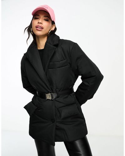 The Couture Club Padded Coat - Black