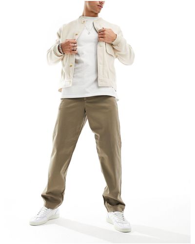 Jack & Jones Intelligence - pantalon chino ample - beige - Blanc