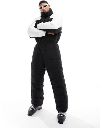 ASOS 4505 Ski Insulated Water Repellent Puffer Ski Suit - White