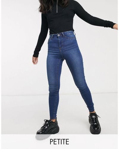 Noisy May Callie High Waisted Skinny Jeans - Black