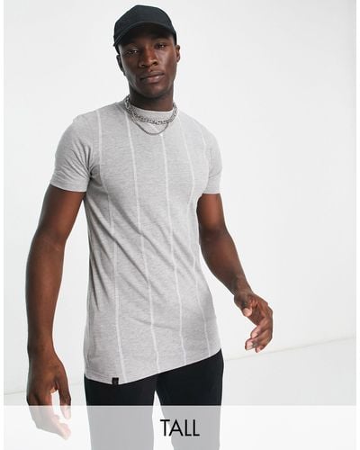 Le Breve Tall Verticle Stitch T-shirt - White