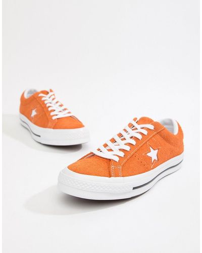 Converse One Star Mandarin Suede Sneakers - Orange