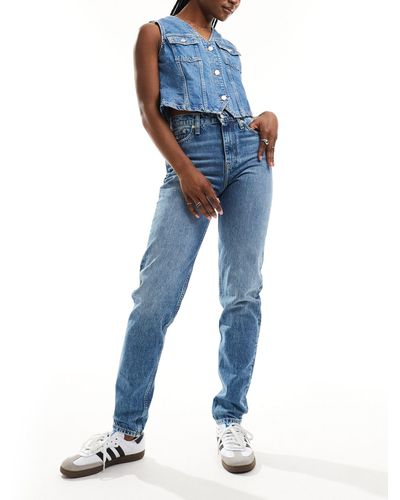 Calvin Klein Mom jeans lavaggio medio - Blu