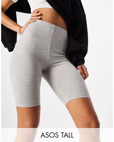 ASOS Asos design tall – leggings-shorts aus baumwolle - Grau
