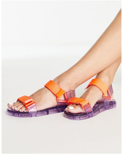 Melissa Papette - sandali bassi con fascette adesive - Viola