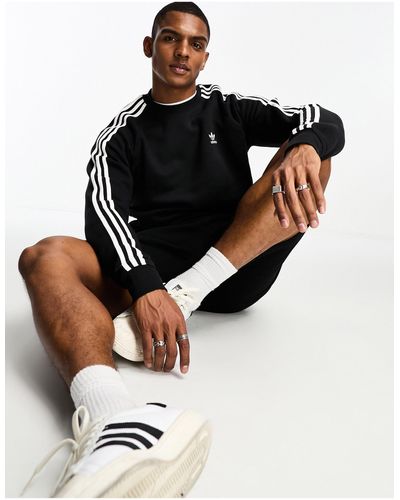adidas Originals Adicolor Three Stripe Sweatshirt - Black