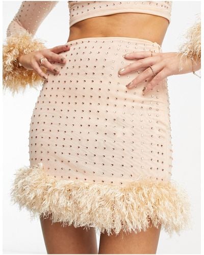 Miss Selfridge Hotfix Mini Skirt - Pink
