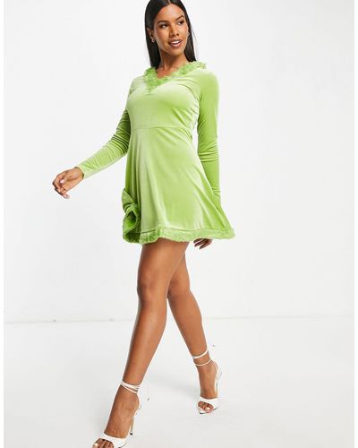 Threadbare Vestido corto - Verde
