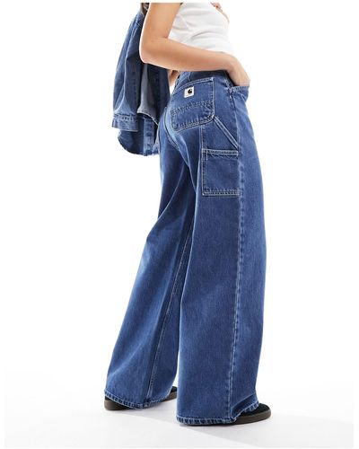Carhartt – jens – locker geschnittene jeans - Blau