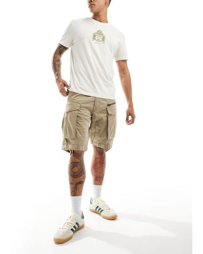 G-Star RAW – rovic – locker geschnittene cargo-shorts - Natur