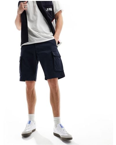 GANT – locker geschnittene cargo-shorts aus twill - Blau