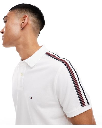 Tommy Hilfiger Taping Polo Shirt - White