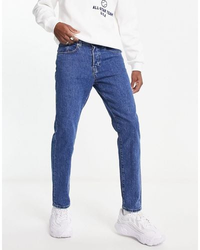 SELECTED – schmal geschnittene jeans - Blau