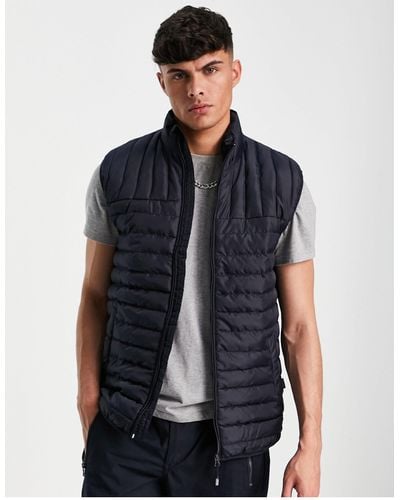 Only & Sons Quilted Puffer Vest - Blue