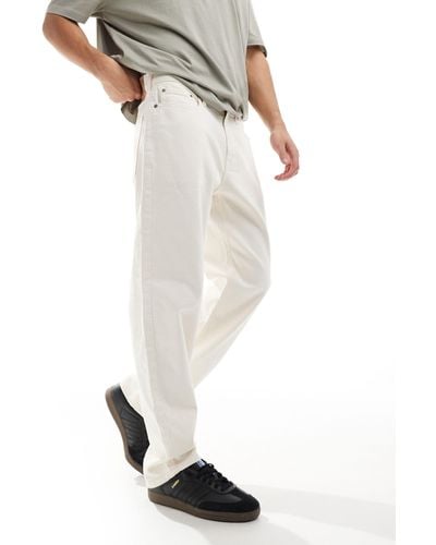 Hollister Straight Fit Loose Carpenter Jeans - White