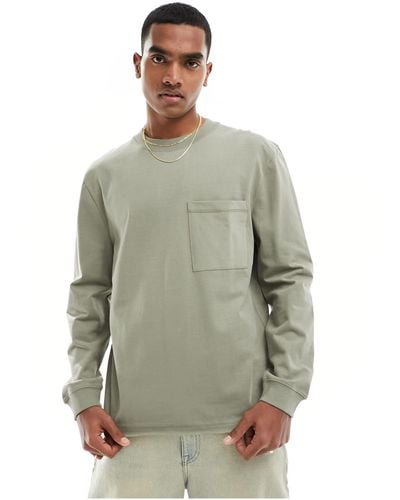 River Island Long Sleeve T-shirt - Gray