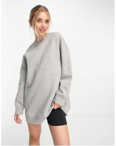 Monki Long Sleeve Oversized Sweater - Gray