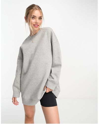 Monki – langärmliges oversize-sweatshirt - Grau