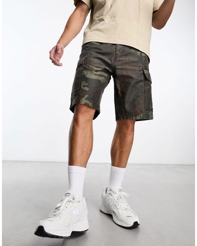 Levi's – carrier – cargo-shorts mit em military-muster und taschen - Grau