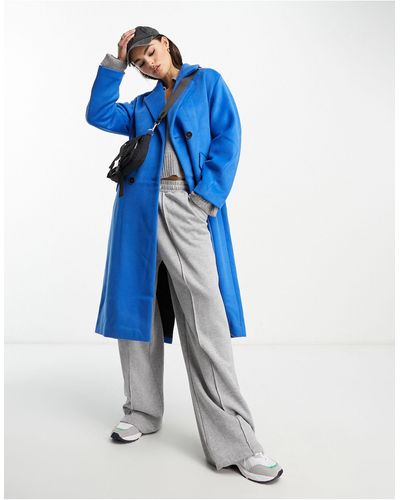 SELECTED Femme - manteau oversize habillé - Bleu