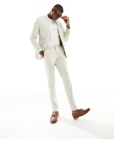 Jack & Jones Premium Slim Fit Suit Pants - White