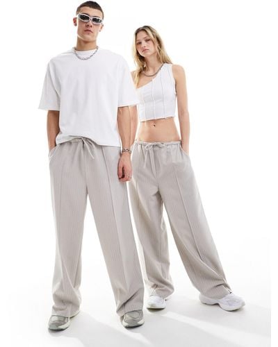 Collusion Unisex Formal Trackies - White
