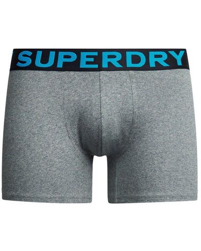 Superdry – dreierpack boxershorts aus baumwolle - Schwarz
