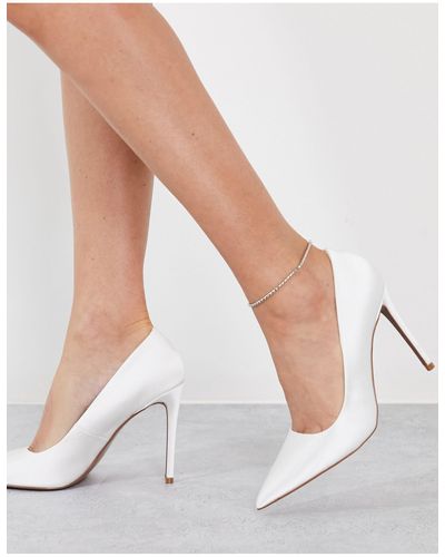 ASOS Penza Pointed High Heeled Court Shoes - White