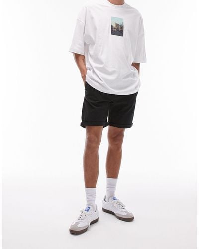 TOPMAN Skinny Chino Shorts - White