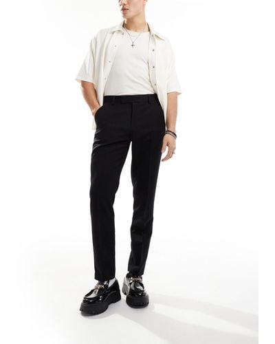 ASOS Smart Slim Fit Trousers - Black