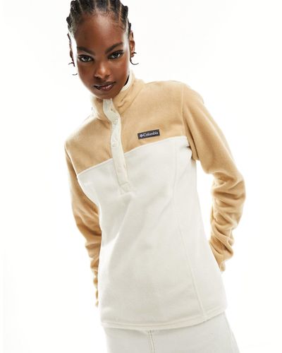 Columbia – benton spring – fleece-sweatshirt - Weiß