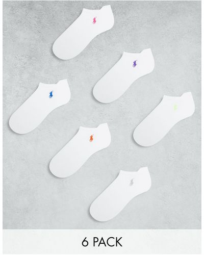 Polo Ralph Lauren – 6er-pack sneaker-socken - Weiß