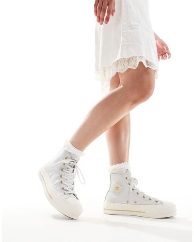 Converse Chuck Taylor All Star Lift Hi Trainers - White