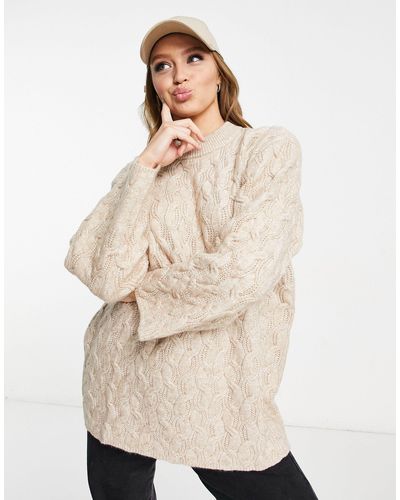Monki Knitted Sweater - Natural