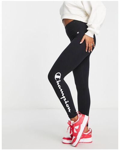 Champion Legging avec grand logo - Blanc