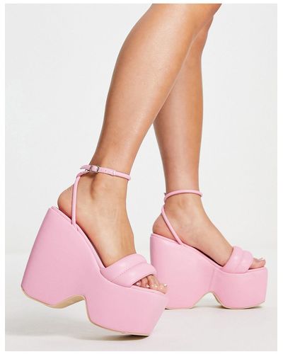 Z_Code_Z Amalia Chunky Wedge Sandals - Pink