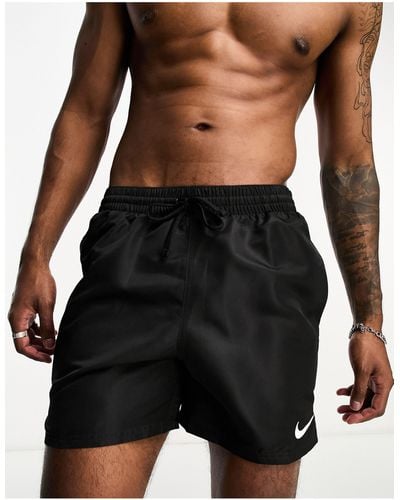 Nike Icon Volley 5 Inch Taped Satin Swim Shorts - Black