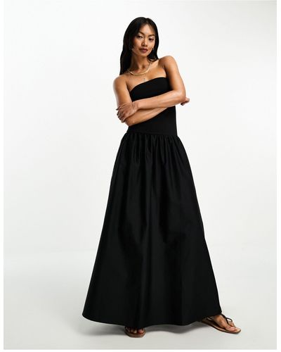 & Other Stories Strapless Maxi Jurk - Zwart