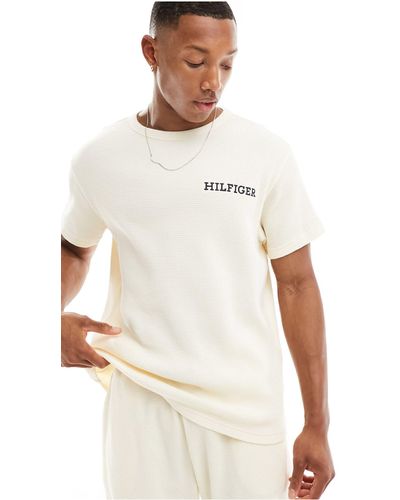 Tommy Hilfiger – monotype – lounge-t-shirt - Weiß