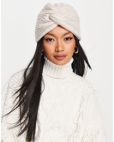 ASOS Knot Front Hat - White