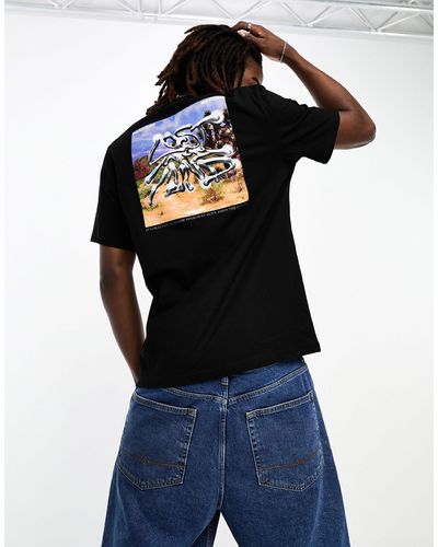 Coney Island Picnic T-shirt d'ensemble à manches courtes avec imprimé lost mind sur la poitrine et au dos - Bleu