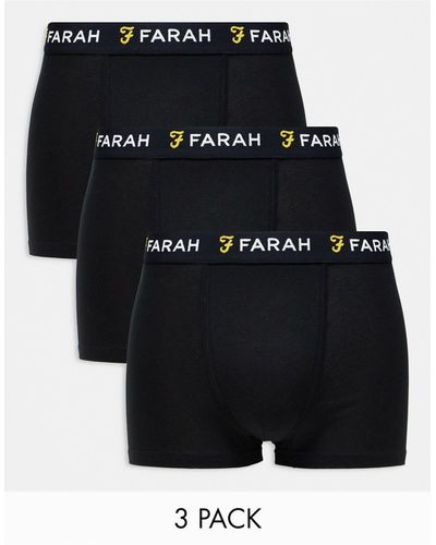 Farah Confezione da 3 boxer neri - Nero