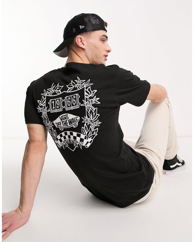 Vans Academy - t-shirt nera con stemma sul retro - Nero