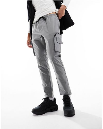 Brave Soul Cargo Trousers With 3d Pockets - Black