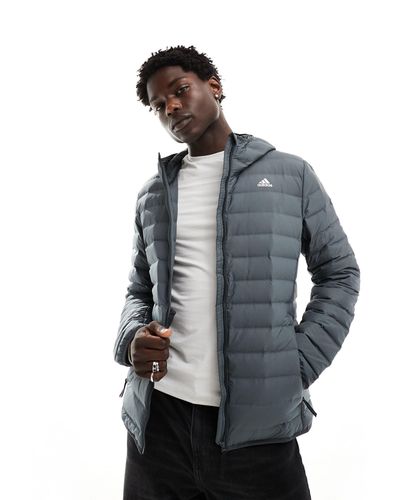 adidas Originals Adidas Outdoor Varilite Padded Hooded Jacket - Grey