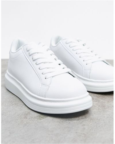 Brave Soul Sneakers con suola spessa bianche - Bianco
