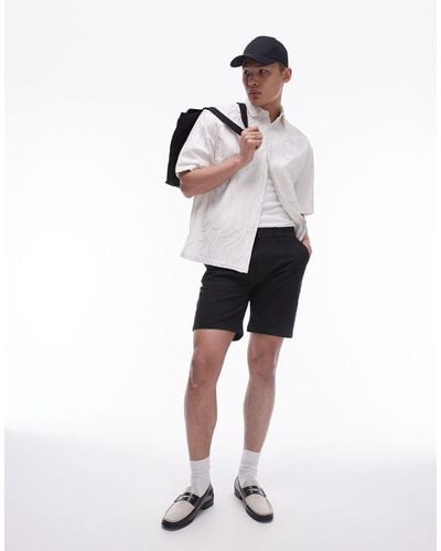 TOPMAN Slim Chino Shorts - White